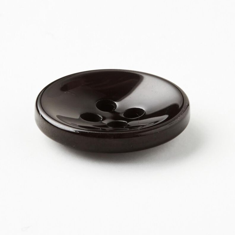 Botón de 4 agujeros jaspeado [Ø 15 mm] – negro,  image number 2