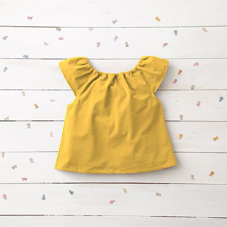 Tela de jersey de algodón Uni mediano – amarillo sol,  image number 7