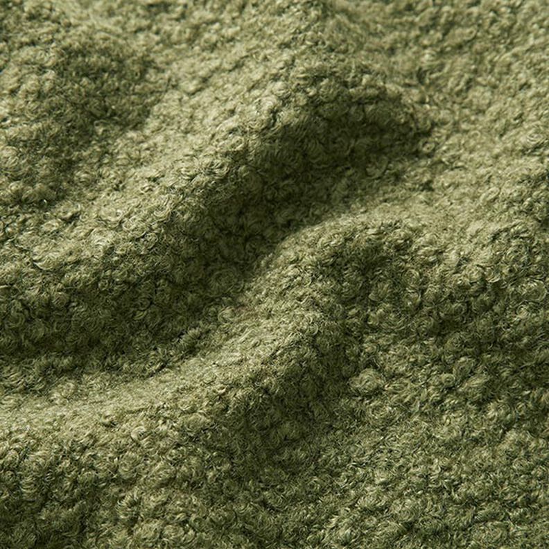 Bouclé de punto afieltrado – oliva,  image number 2