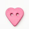 Botón de corazón [Ø 15 mm] – pink,  thumbnail number 1
