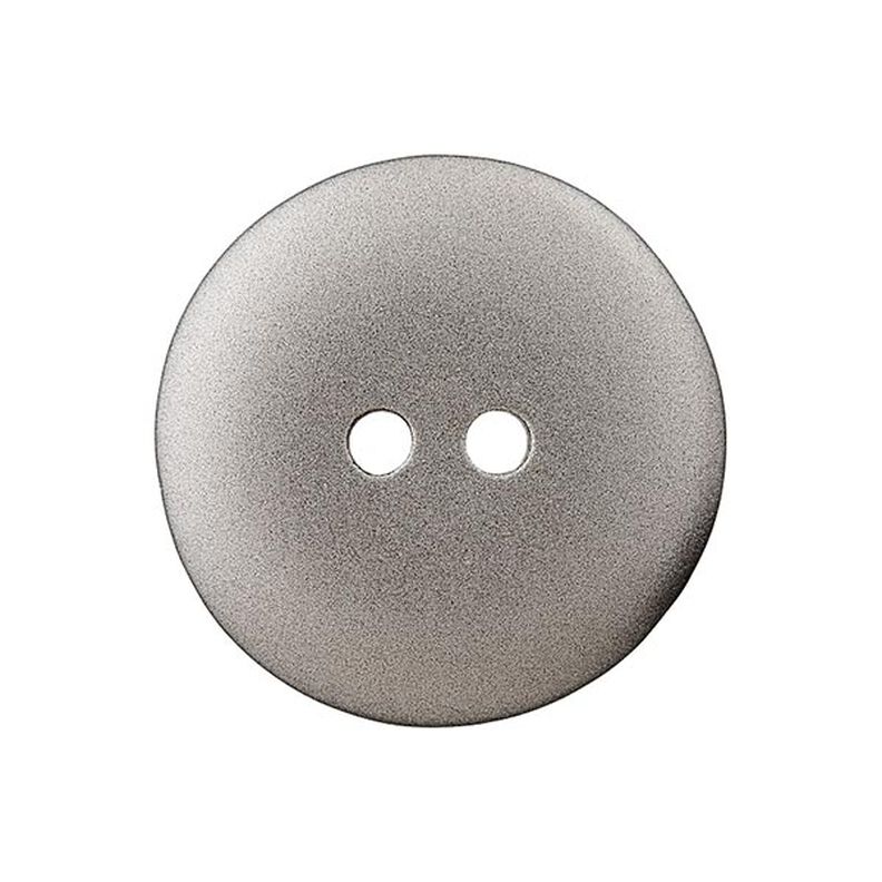 Botón de poliéster Metálico 2 agujeros – plateado,  image number 1