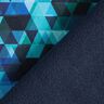 Tejido Softshell Triángulos de colores Impresión digital – azul noche/turquesa,  thumbnail number 5