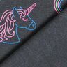 Tela de jersey de algodón Unicornios de neón y arcoíris. – antracito,  thumbnail number 5