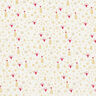 Tela de algodón Popelina Corazones y estrellas – blanco lana/dorado,  thumbnail number 1