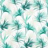 Tela decorativa Panama Hoja de palmera &ndash; blanco/verde esmeralda,  thumbnail number 1