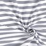 Tela de jersey de algodón Rayas irregulares – blanco/azul marino,  thumbnail number 3