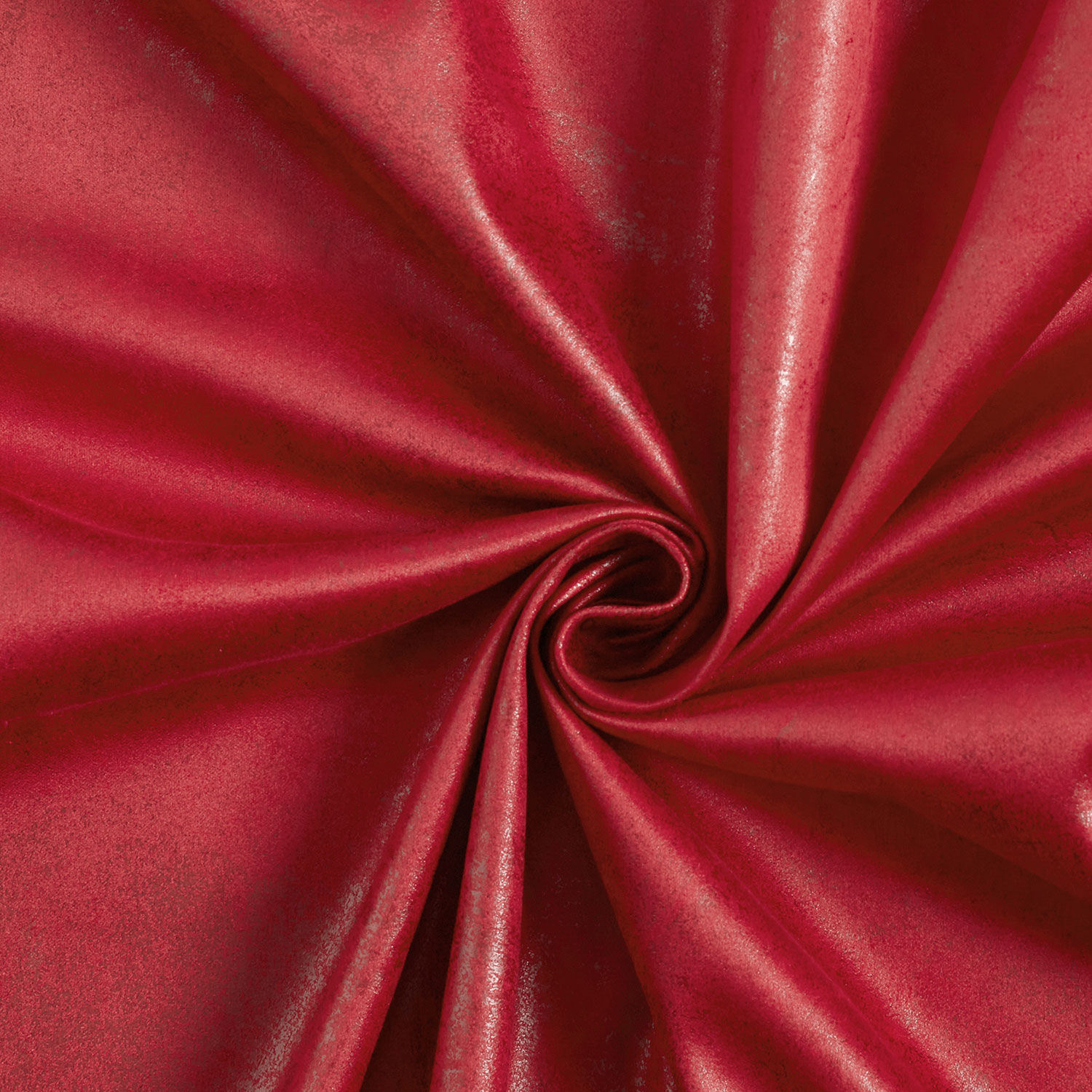 Terciopelo de piel sintetica aspecto usado rojo Perfecto para Chaquetas