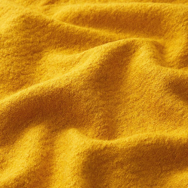 Tejido de punto ligero de mezcla de lana y viscosa – amarillo curry,  image number 2