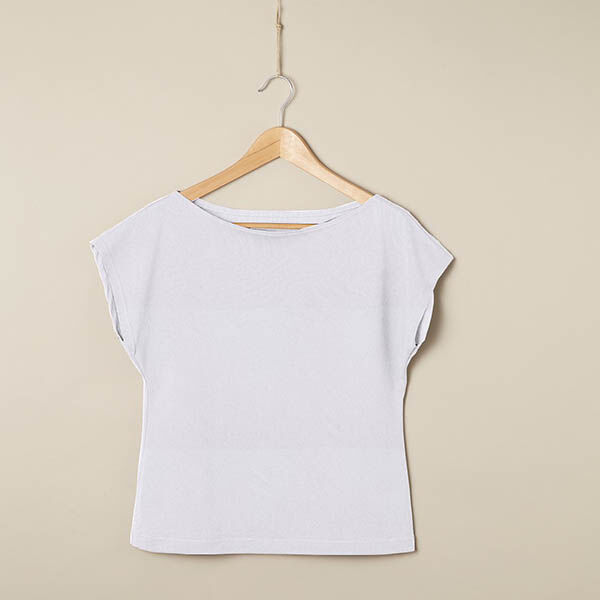 Tela de jersey mezcla de lino y algodón Uni – blanco,  image number 6