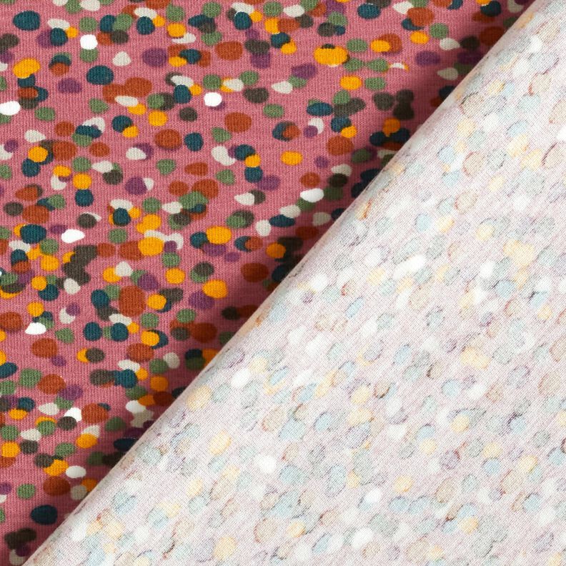Tela de jersey de algodón Confeti de colores – malva/pino,  image number 4