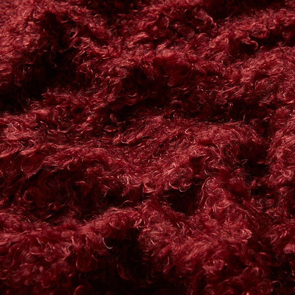 Piel sintética rizada – rojo cereza,  image number 2
