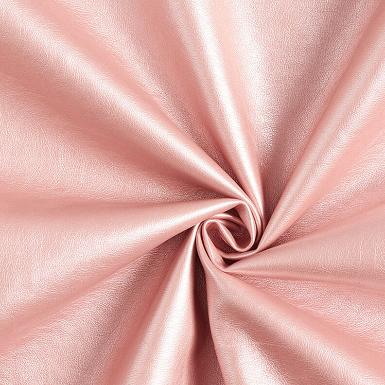 Piel sintética Brillo metálico – rosa,  image number 1