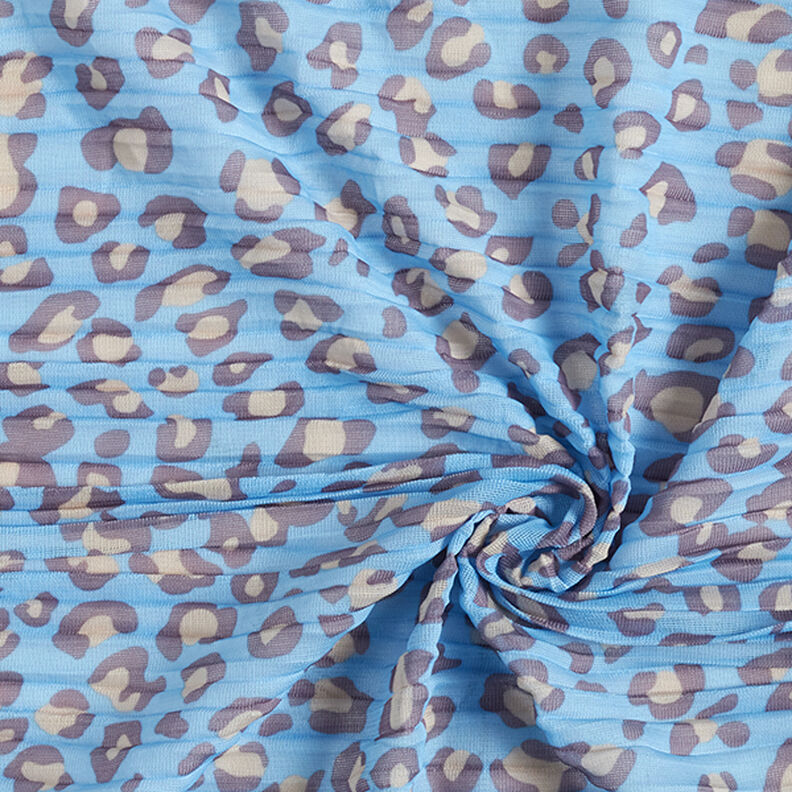 Patrón de leopardo plisado – azul claro,  image number 3