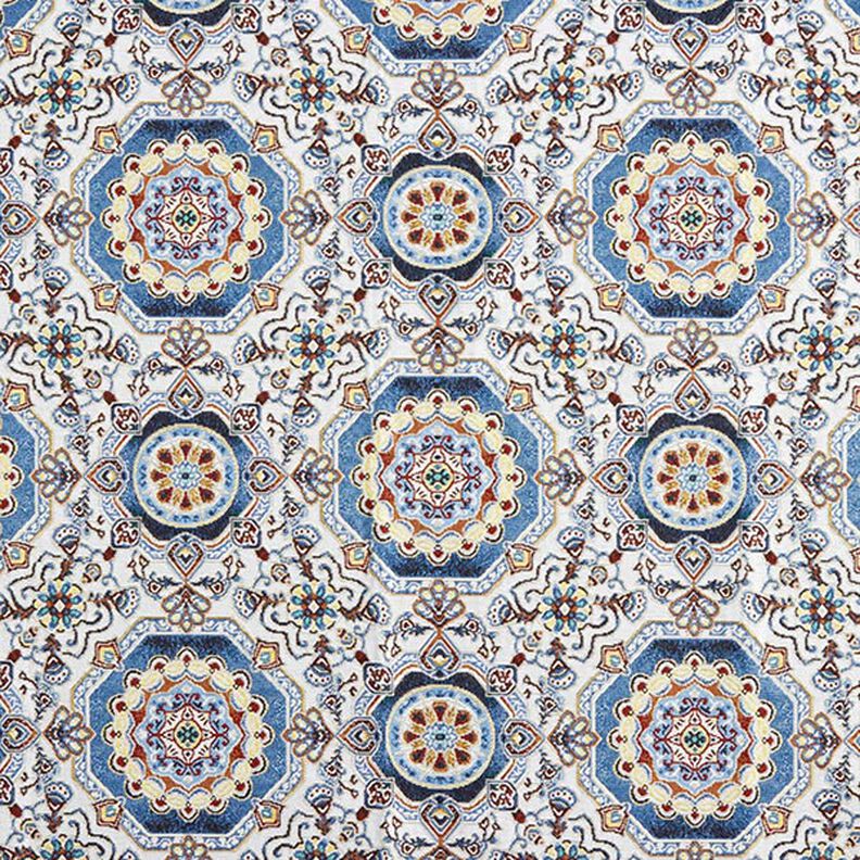 Tela decorativa Tapiz Mandalas orientales – azul/marfil,  image number 1