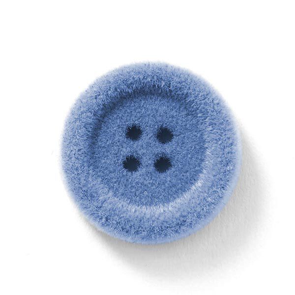 Botón de terciopelo 4 agujeros – azul grisáceo pálido,  image number 1