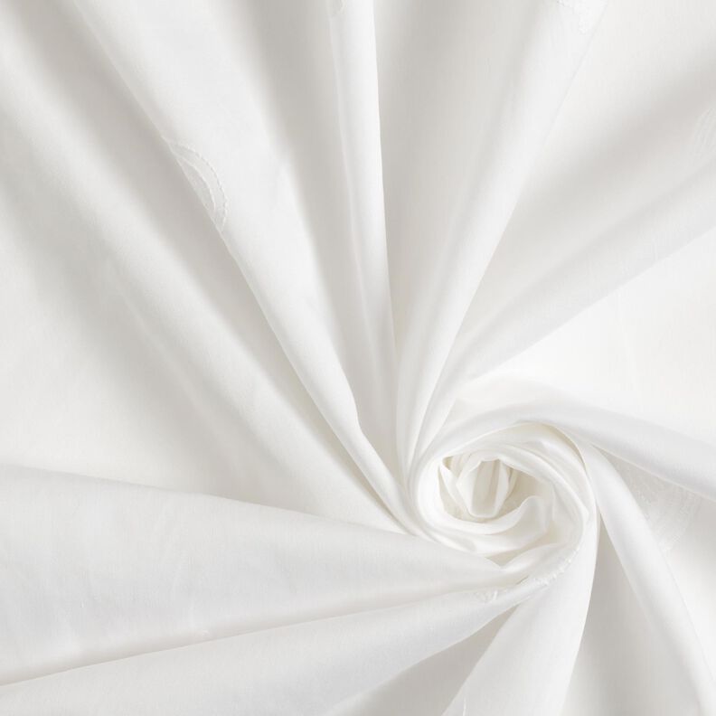 Satén de algodón Bordado de arcoíris – blanco,  image number 3