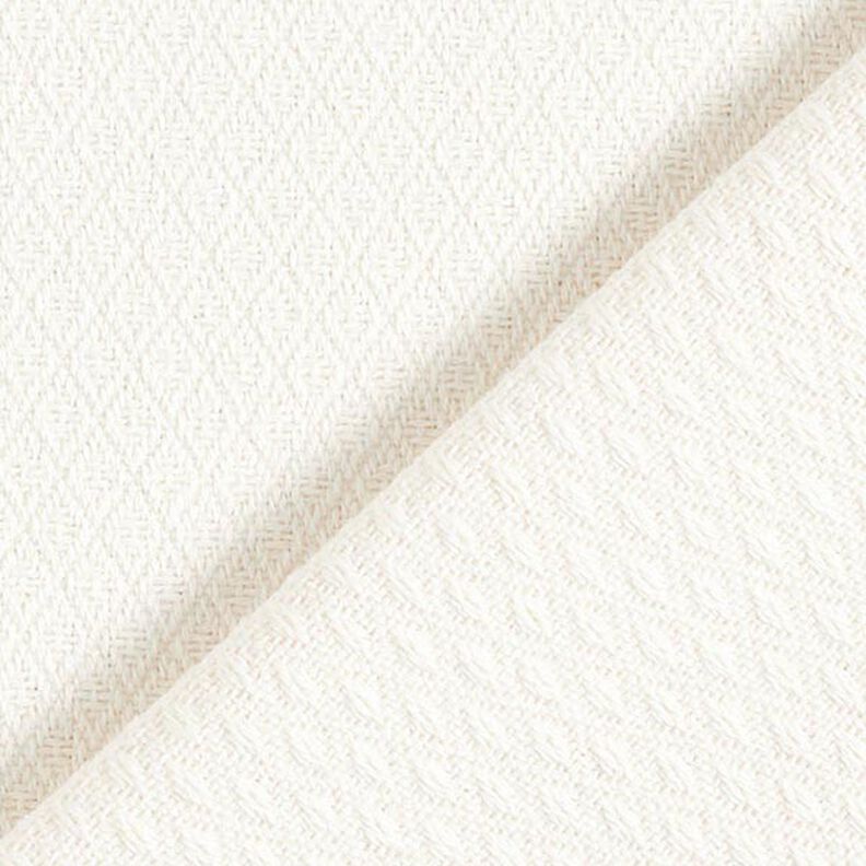 Tela decorativa Jacquard Rombos pequeños – blanco lana,  image number 3