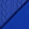 Tela de jersey jacquard Cloqué Punto trenzado – azul real,  thumbnail number 4