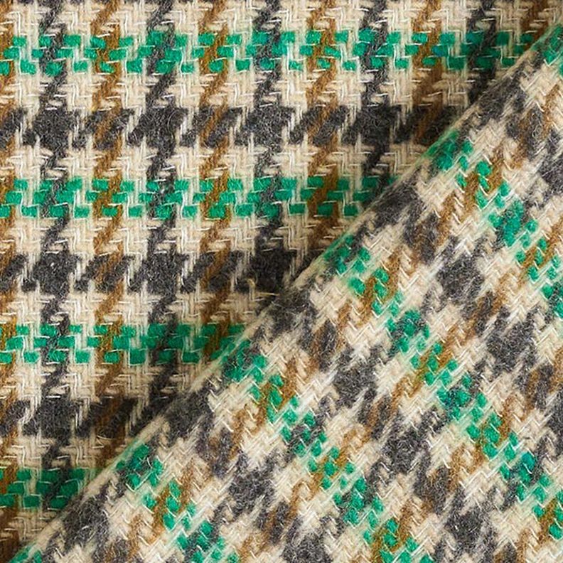 Mezcla de lana a cuadros – verde/antracito,  image number 4