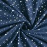 Tela de algodón Popelina Estampado de lámina Estrellas navideñas – azul noche/plata metalizada,  thumbnail number 3