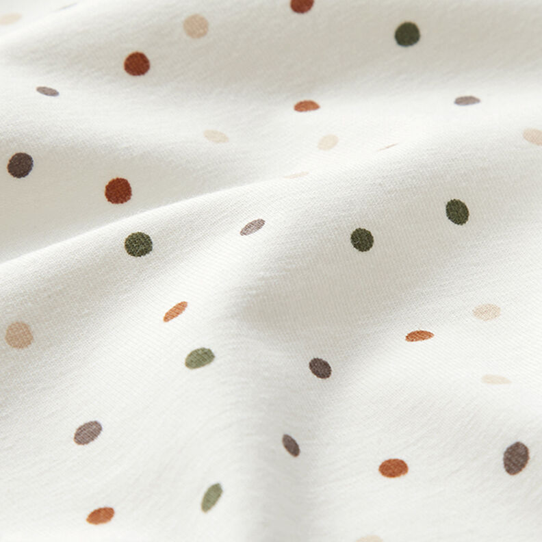 Tela de jersey de algodón Puntos coloridos  – blanco lana,  image number 2