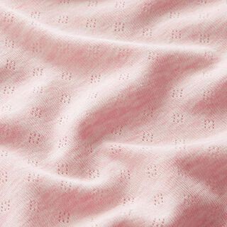 Jersey de punto fino con patrón de agujeros Melange – rosa oscuro, 