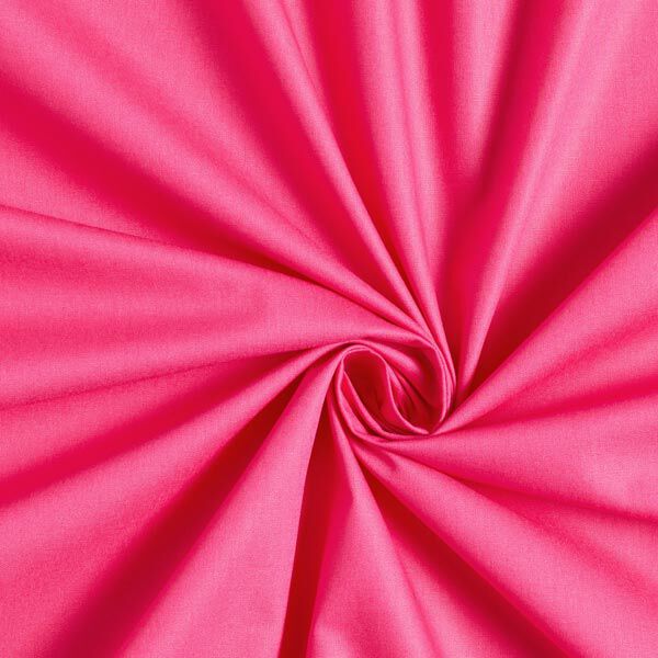 Popelina de algodón Uni – rosa intenso,  image number 1