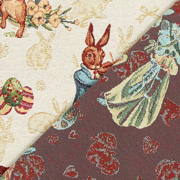 Jacquard tapiz Familia de conejos de pascua,  image number 4