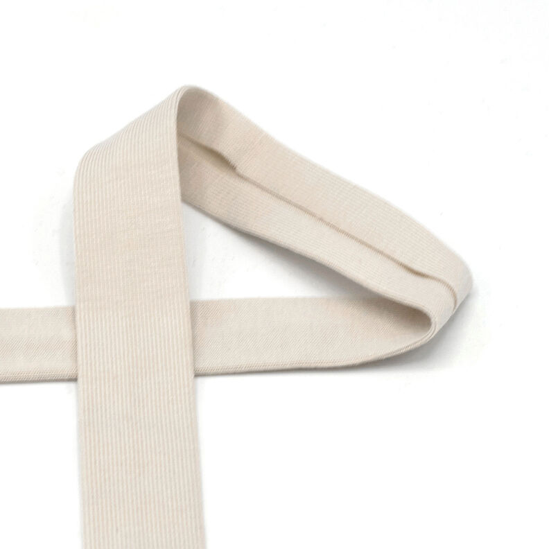 Cinta al biés Tela de jersey de algodón [20 mm] – naturaleza,  image number 1