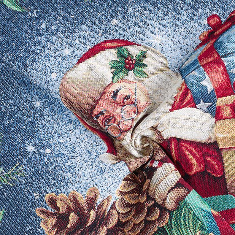 Panel Tapiz Regalo de navidad lurex – azul/verde,  image number 3