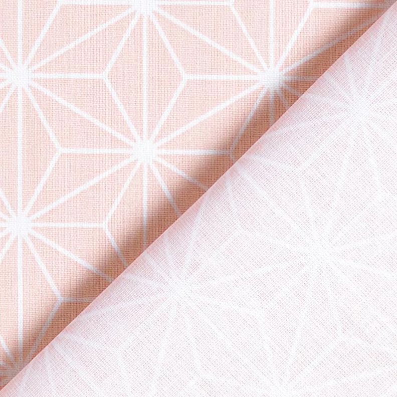 Tela de algodón Cretona Estrellas japonesas Asanoha – rosa,  image number 5