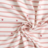 Tela de jersey de algodón Rayas y corazones – blanco lana/rosa antiguo,  thumbnail number 3