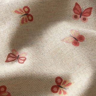 Tela decorativa Panama media Mariposas – naturaleza/rosa, 