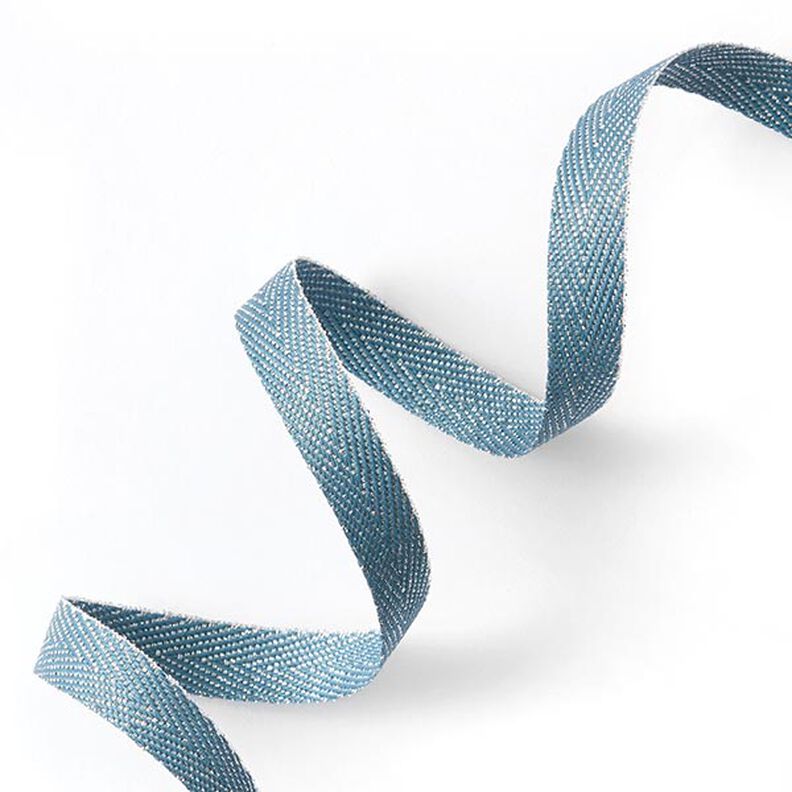 Cinta para tejer Metálico [9 mm] – azul brillante/plata metalizada,  image number 1