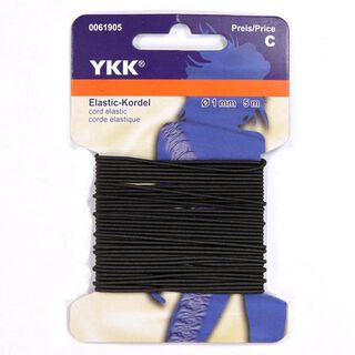 Cordón elástico 580 [5m] – negro | YKK, 
