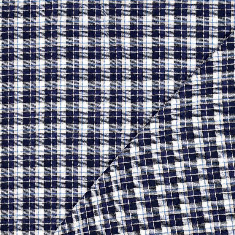 Franela de algodón Cuadrados pequeños – azul marino/blanco lana,  image number 3