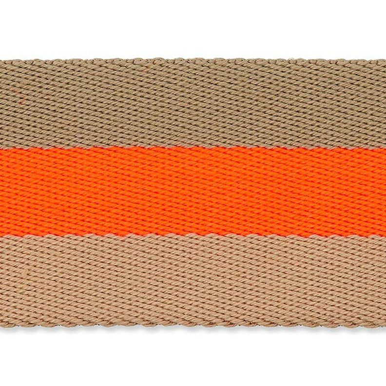 Asa para bolsa Neón [ 40 mm ] – naranja neón/beige,  image number 1