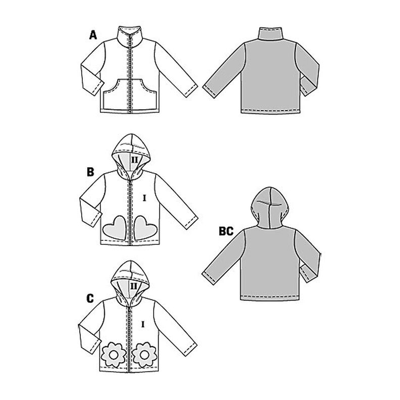 Chaqueta / chaqueta con capucha, Burda 9425,  image number 4