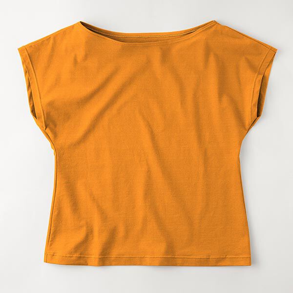 Tela de jersey de algodón Uni mediano – naranja,  image number 8