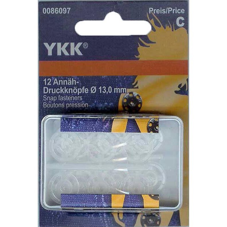 Broche de presión para coser de plástico 1 – transparente | YKK,  image number 1