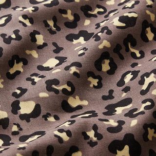 Muselina/doble arruga Leopardo – marrón oscuro, 