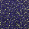 Tela de algodón Cretona Cielo estrellado navideño pequeño – azul marino/dorado,  thumbnail number 1