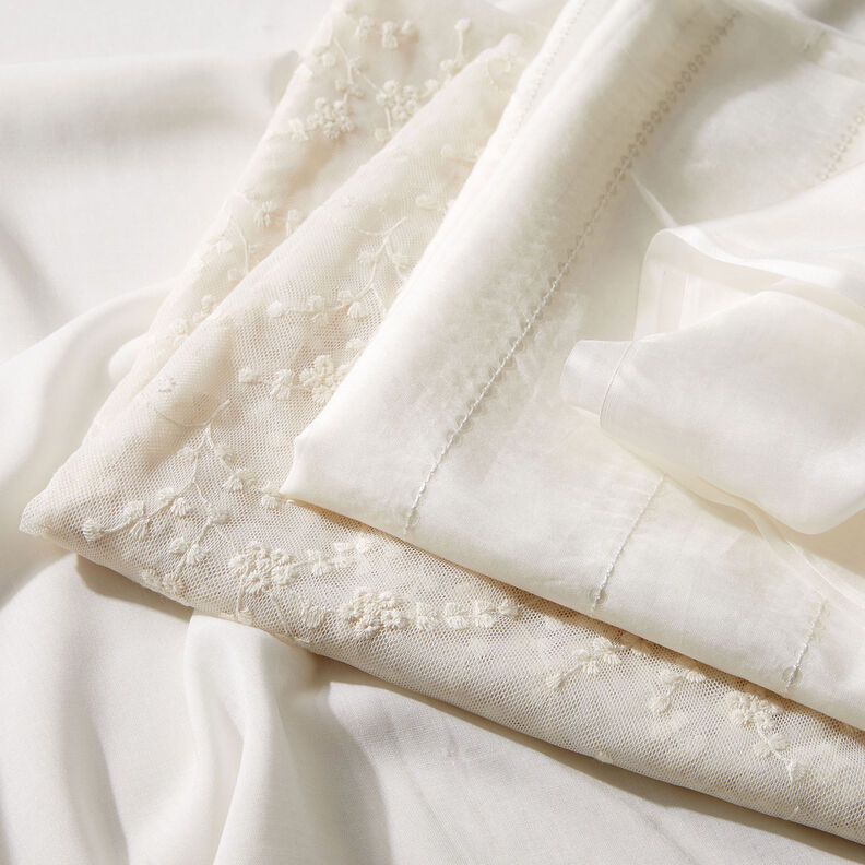 Voile mezcla algodón-seda lentejuelas – blanco,  image number 6