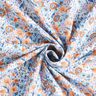 Popelín de viscosa mar de flores – azul claro/naranja melocotón,  thumbnail number 3