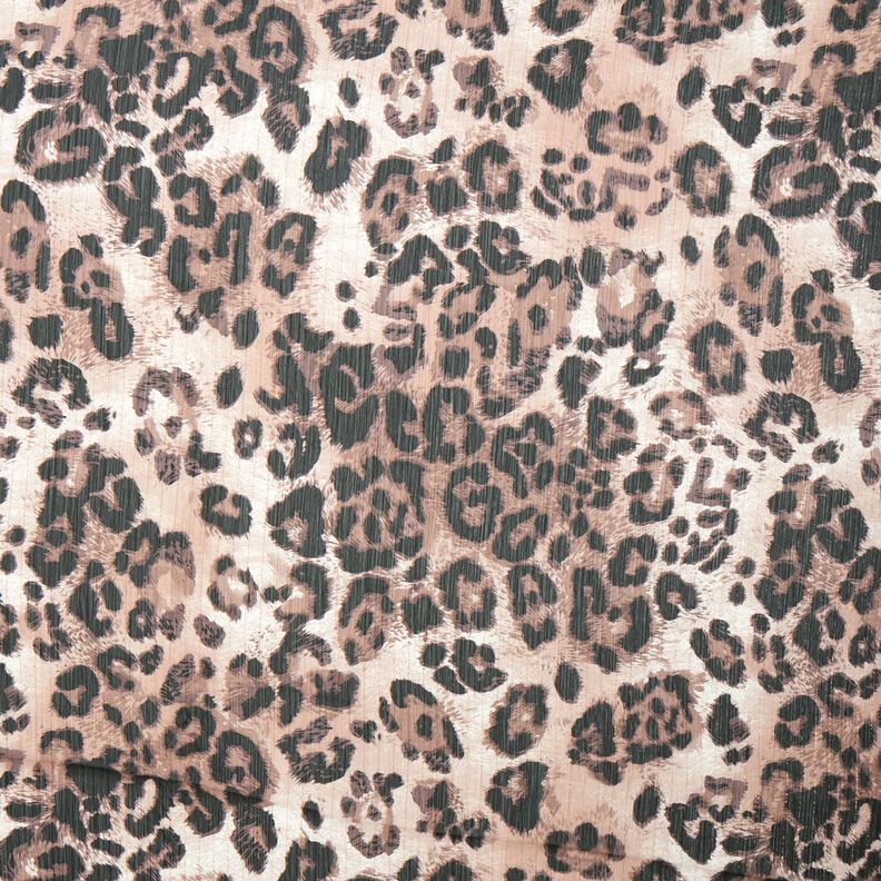 Gasa leopardo y rayas lúrex – beige/negro,  image number 1