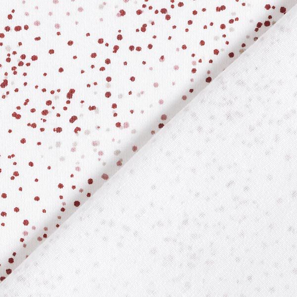 Tela de jersey de algodón orgánico Lunares divertidos – blanco lana/rojo señal,  image number 4