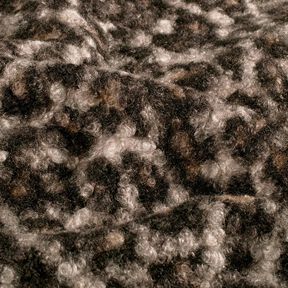Punto bouclé leopardo – negro/marrón avellana, 