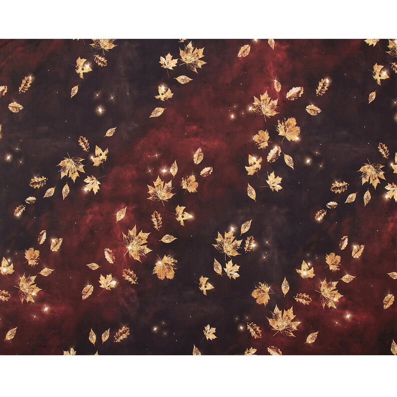 Felpa francesa Otoño dorado | Glitzerpüppi – borgoña/dorado | Retazo 50cm,  image number 5