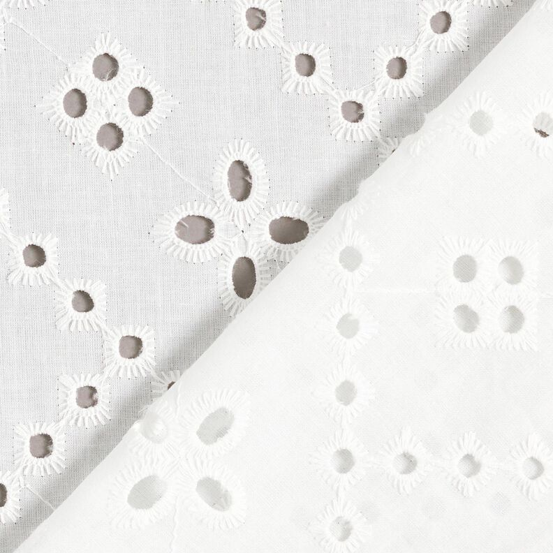Tela de algodón bordado inglés – blanco,  image number 4