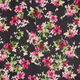 Viscosa Chifón flores borrosas – negro,  thumbnail number 1